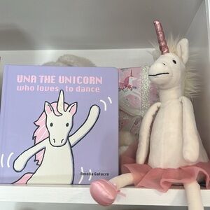Jellycat UNA the  Unicorn with book